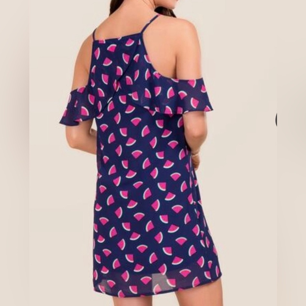 NWT Francesca’s Watermelon Off the Shoulder Dress- Size XS